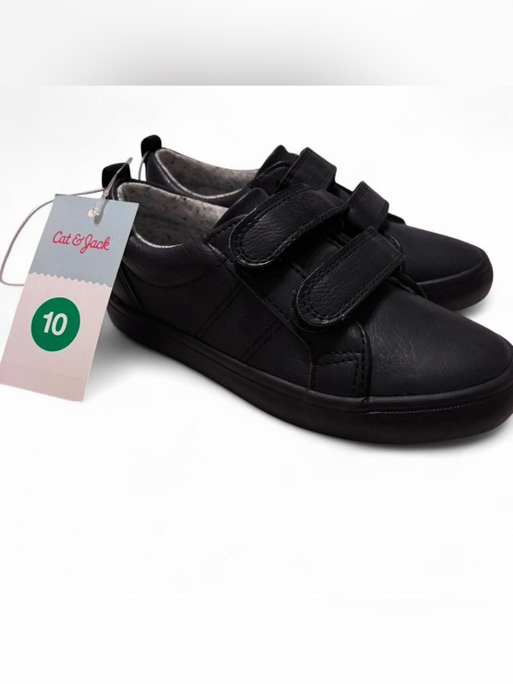 Cat & Jack Black Kids Velcro Sneakers